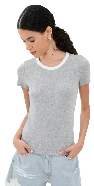 Velvet iley T-Shirt Heather Grey/White | Thumbnail 1 Velvet iley T-Shirt Heather Grey/White | Thumbnail 1