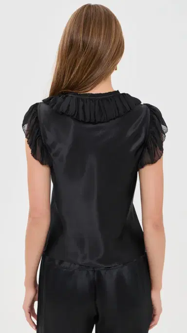 Ulla Johnson Ilyana Silk Top Noir | Thumbnail 3 Ulla Johnson Ilyana Silk Top Noir | Thumbnail 3