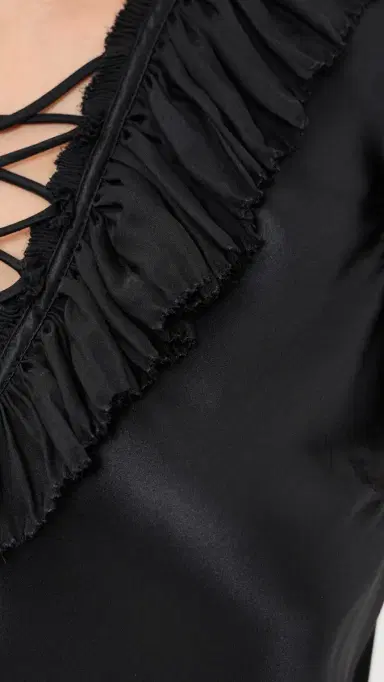 Ulla Johnson Ilyana Silk Top Noir | Thumbnail 6 Ulla Johnson Ilyana Silk Top Noir | Thumbnail 6