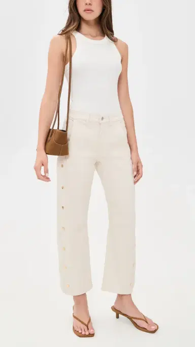 LE JEAN Studded Frankie Barrel Jeans Bone | Thumbnail 5 LE JEAN Studded Frankie Barrel Jeans Bone | Thumbnail 5