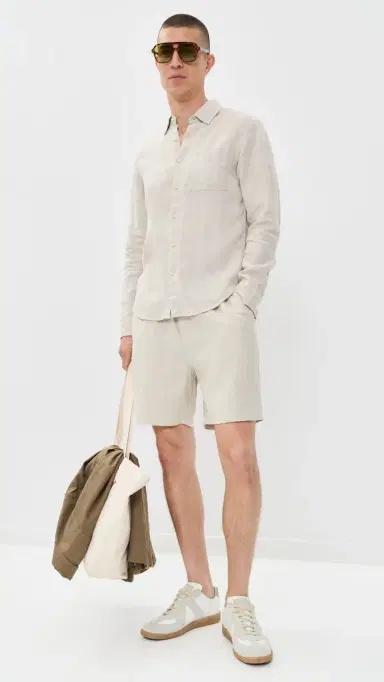 Les Deux Drawstring Linen Shorts 7 Light and | Thumbnail 5 Les Deux Drawstring Linen Shorts 7 Light and | Thumbnail 5