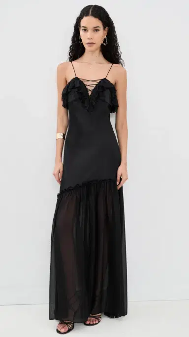 Ulla Johnson Elaria Silk Gown Noir | Thumbnail 2 Ulla Johnson Elaria Silk Gown Noir | Thumbnail 2
