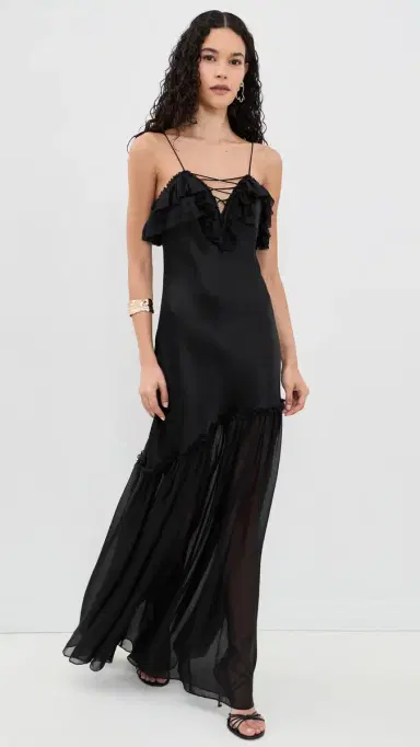 Ulla Johnson Elaria Silk Gown Noir | Thumbnail 5 Ulla Johnson Elaria Silk Gown Noir | Thumbnail 5