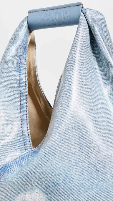 MM6 Maison Margiela Small Japanese Handbag Bleached Denim One Size | Thumbnail 5 MM6 Maison Margiela Small Japanese Handbag Bleached Denim One Size | Thumbnail 5