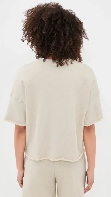 perfectwhitetee Short Sleeve weatshirt Tee Oatmeal (cour) | Thumbnail 3 perfectwhitetee Short Sleeve weatshirt Tee Oatmeal (cour) | Thumbnail 3