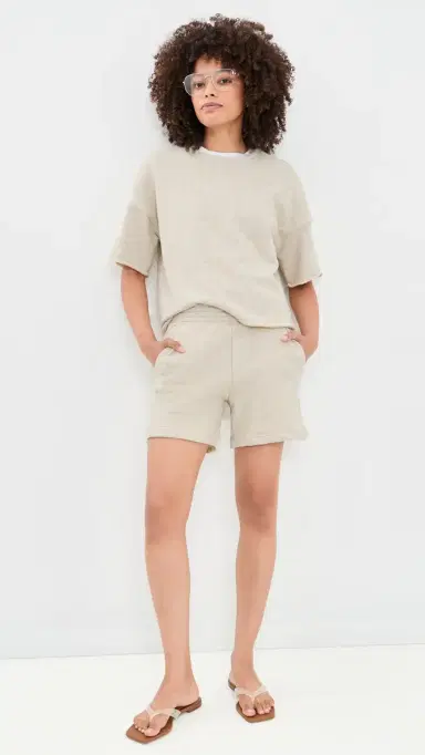 perfectwhitetee Short Sleeve weatshirt Tee Oatmeal (cour) | Thumbnail 5 perfectwhitetee Short Sleeve weatshirt Tee Oatmeal (cour) | Thumbnail 5