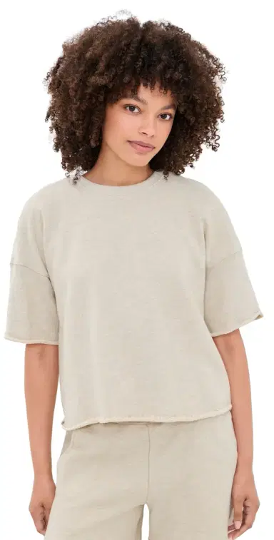 perfectwhitetee Short Sleeve weatshirt Tee Oatmeal (cour) | Thumbnail 1 perfectwhitetee Short Sleeve weatshirt Tee Oatmeal (cour) | Thumbnail 1