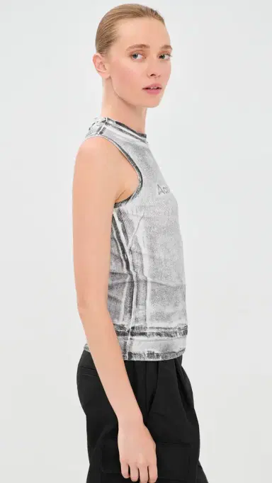 Acne Studios Elgie Tank Top Black/White L | Thumbnail 5 Acne Studios Elgie Tank Top Black/White L | Thumbnail 5