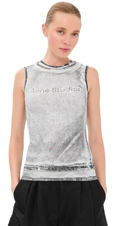 Acne Studios Elgie Tank Top Black/White L | Thumbnail 1 Acne Studios Elgie Tank Top Black/White L | Thumbnail 1