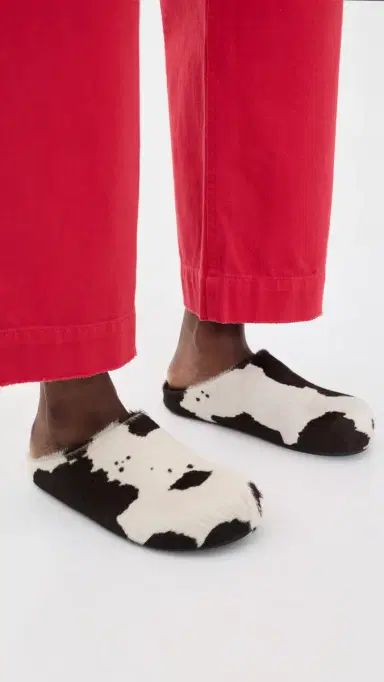 Marni Fussbett Sabot Flats Lily White/Brown | Thumbnail 3 Marni Fussbett Sabot Flats Lily White/Brown | Thumbnail 3