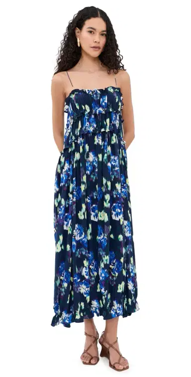 Ulla Johnson Clove Silk Dress Evening Bloom | Thumbnail 1 Ulla Johnson Clove Silk Dress Evening Bloom | Thumbnail 1