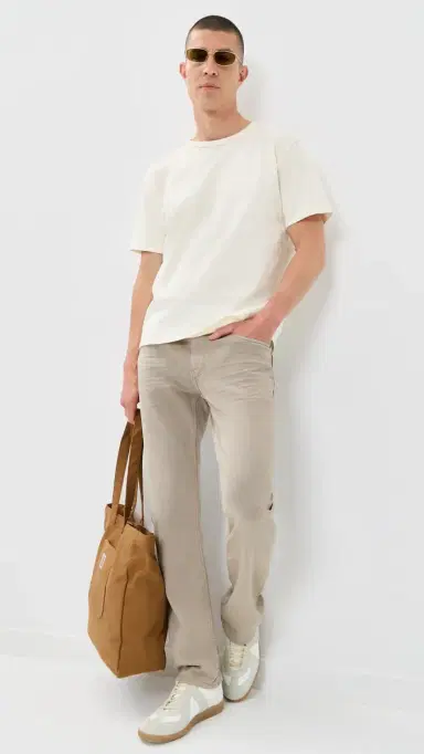 PAIGE Normandie Transcend Straight Jeans Vintage Pale Beige | Thumbnail 5 PAIGE Normandie Transcend Straight Jeans Vintage Pale Beige | Thumbnail 5