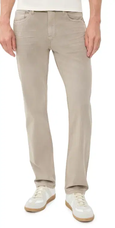 PAIGE Normandie Transcend Straight Jeans Vintage Pale Beige | Thumbnail 1 PAIGE Normandie Transcend Straight Jeans Vintage Pale Beige | Thumbnail 1