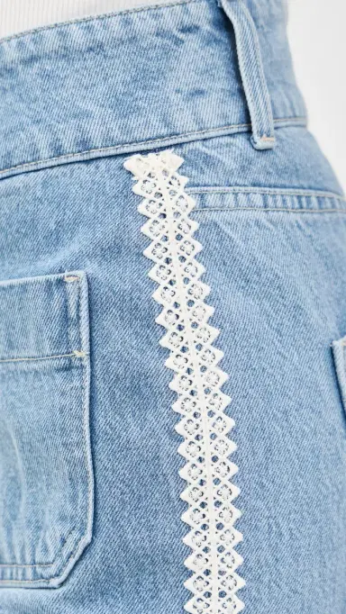 Veronica Beard Jean Taylor High Rise Wide Leg Jeans Halo Blue | Thumbnail 6 Veronica Beard Jean Taylor High Rise Wide Leg Jeans Halo Blue | Thumbnail 6