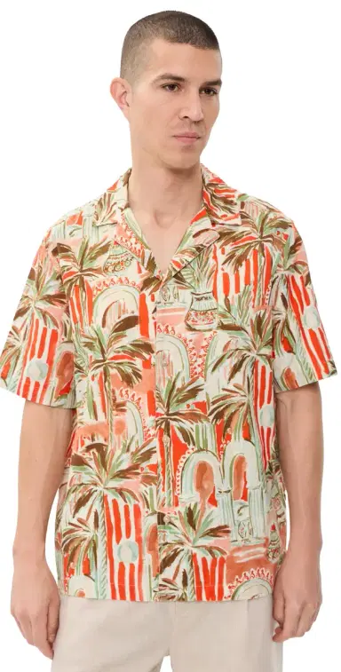 Les Deux Palm Shirt Raw ienna Orange | Thumbnail 1 Les Deux Palm Shirt Raw ienna Orange | Thumbnail 1