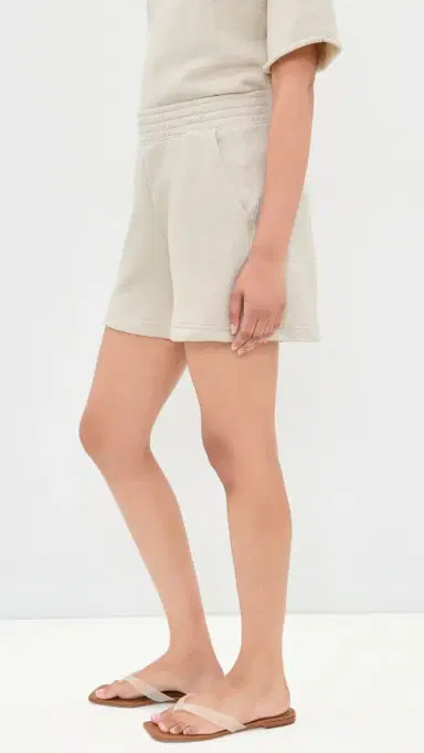 perfectwhitetee Bari French Terry Shorts Oatmeal (cour) | Thumbnail 4 perfectwhitetee Bari French Terry Shorts Oatmeal (cour) | Thumbnail 4