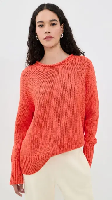 La Ligne Solid Marina Sweater Coral | Thumbnail 2 La Ligne Solid Marina Sweater Coral | Thumbnail 2