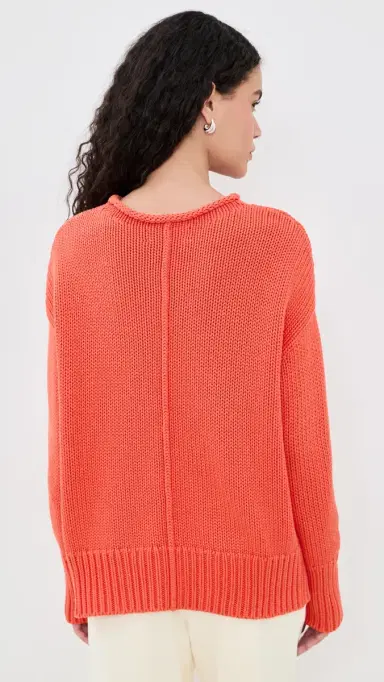 La Ligne Solid Marina Sweater Coral | Thumbnail 3 La Ligne Solid Marina Sweater Coral | Thumbnail 3