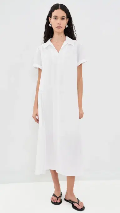 Theory Gathered Easy olo Dress white - 100 | Thumbnail 2 Theory Gathered Easy olo Dress white - 100 | Thumbnail 2