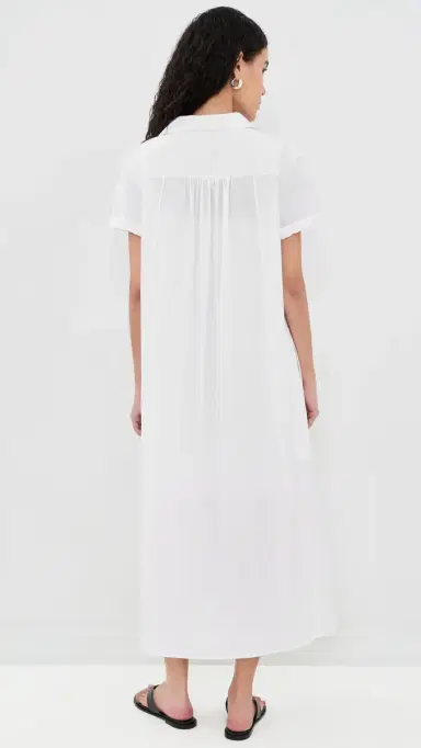 Theory Gathered Easy olo Dress white - 100 | Thumbnail 3 Theory Gathered Easy olo Dress white - 100 | Thumbnail 3