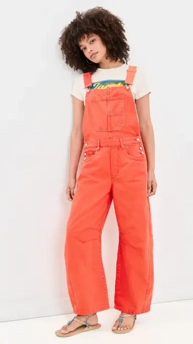 Free People Good Luck Overalls Spicy S | Thumbnail 5 Free People Good Luck Overalls Spicy S | Thumbnail 5