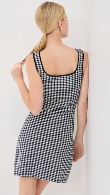 LE BOP Gingham Knit ini Dress idnight/White | Thumbnail 3 LE BOP Gingham Knit ini Dress idnight/White | Thumbnail 3