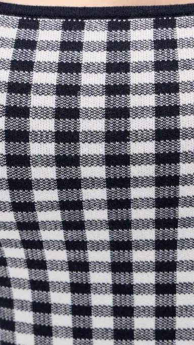 LE BOP Gingham Knit ini Dress idnight/White | Thumbnail 6 LE BOP Gingham Knit ini Dress idnight/White | Thumbnail 6