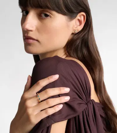 David Yurman Cablespira Micro 18kt gold ring with topaz | Thumbnail 2 David Yurman Cablespira Micro 18kt gold ring with topaz | Thumbnail 2