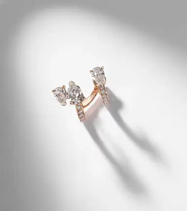Repossi Serti Sur Vide 18kt rose gold single ear cuff with diamonds | Thumbnail 4 Repossi Serti Sur Vide 18kt rose gold single ear cuff with diamonds | Thumbnail 4