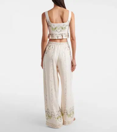 Agua by Agua Bendita Tota floral linen wide-leg pants | Thumbnail 4 Agua by Agua Bendita Tota floral linen wide-leg pants | Thumbnail 4