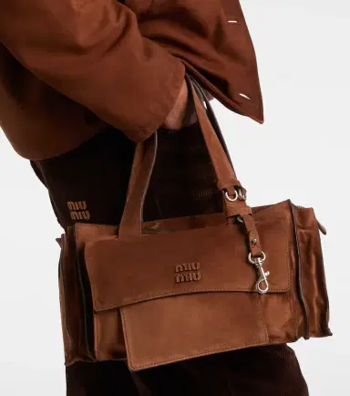 Miu Miu Utilitaire suede shoulder bag | Thumbnail 7 Miu Miu Utilitaire suede shoulder bag | Thumbnail 7