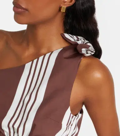 Posse Rosie asymmetric striped cotton crop top | Thumbnail 4 Posse Rosie asymmetric striped cotton crop top | Thumbnail 4