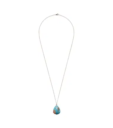Yvonne Léon Yvonne Léon Pendentif L'océan 9kt gold necklace with turquoise, diamonds, and gemstones | Thumbnail 1 Yvonne Léon Yvonne Léon Pendentif L'océan 9kt gold necklace with turquoise, diamonds, and gemstones | Thumbnail 1