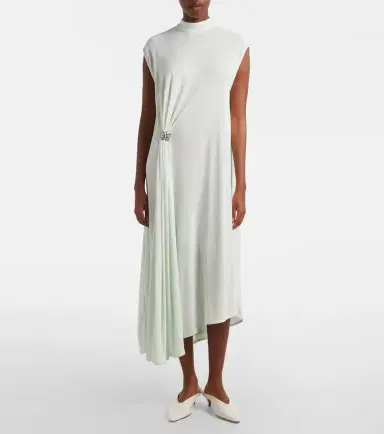 Bottega Veneta Nodo Quadro crêpe jersey midi dress | Thumbnail 3 Bottega Veneta Nodo Quadro crêpe jersey midi dress | Thumbnail 3