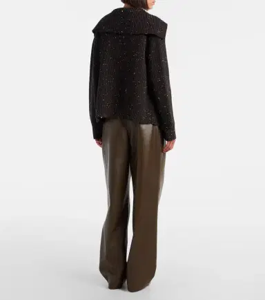 Bottega Veneta Pleated leather straight pants | Thumbnail 4 Bottega Veneta Pleated leather straight pants | Thumbnail 4