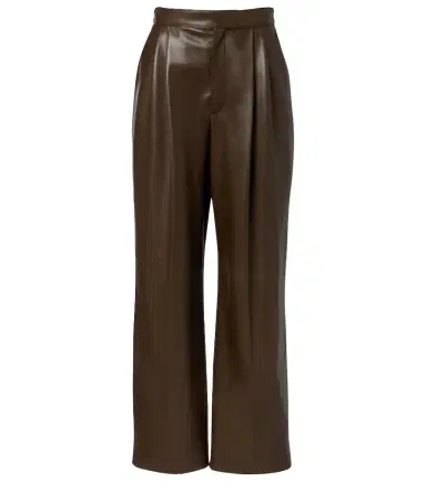 Bottega Veneta Pleated leather straight pants | Thumbnail 1 Bottega Veneta Pleated leather straight pants | Thumbnail 1