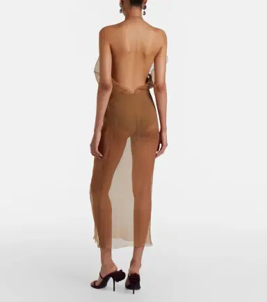 Magda Butrym Sheer silk organza midi dress | Thumbnail 4 Magda Butrym Sheer silk organza midi dress | Thumbnail 4