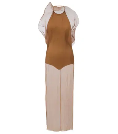 Magda Butrym Sheer silk organza midi dress | Thumbnail 1 Magda Butrym Sheer silk organza midi dress | Thumbnail 1