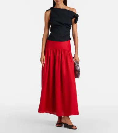 Staud Bellaria asymmetric cotton top | Thumbnail 3 Staud Bellaria asymmetric cotton top | Thumbnail 3