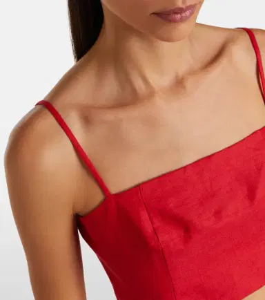 Staud Federico linen crop top | Thumbnail 2 Staud Federico linen crop top | Thumbnail 2