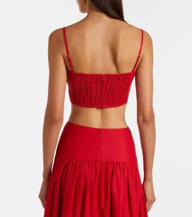 Staud Federico linen crop top | Thumbnail 4 Staud Federico linen crop top | Thumbnail 4
