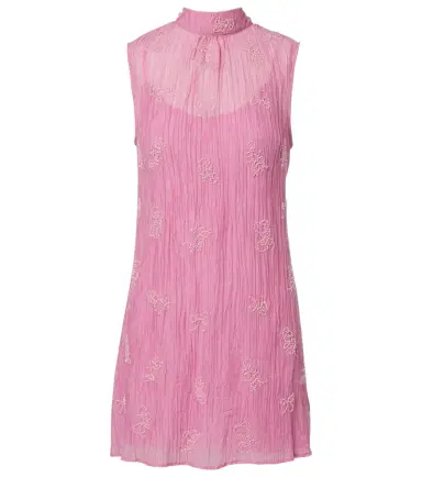 Staud Albee beaded tie-neck organza minidress | Thumbnail 1 Staud Albee beaded tie-neck organza minidress | Thumbnail 1