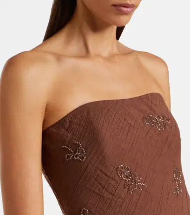 Staud Cassie beaded organza maxi dress | Thumbnail 3 Staud Cassie beaded organza maxi dress | Thumbnail 3