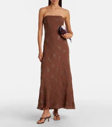 Staud Cassie beaded organza maxi dress | Thumbnail 4 Staud Cassie beaded organza maxi dress | Thumbnail 4