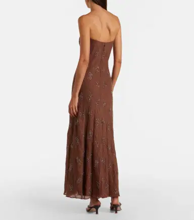 Staud Cassie beaded organza maxi dress | Thumbnail 5 Staud Cassie beaded organza maxi dress | Thumbnail 5