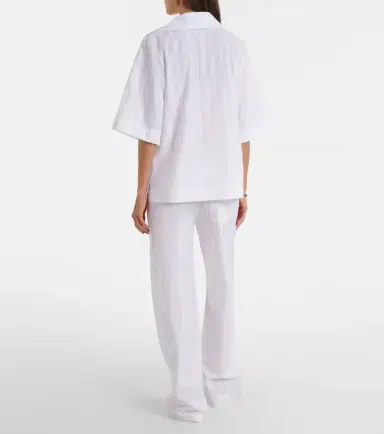 Loulou de Saison Macao cotton poplin straight pants | Thumbnail 3 Loulou de Saison Macao cotton poplin straight pants | Thumbnail 3
