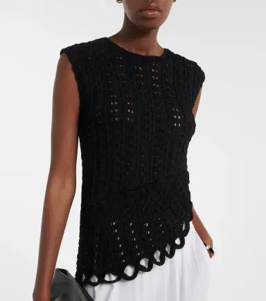Loulou de Saison Saez asymmetric scalloped crochet top | Thumbnail 3 Loulou de Saison Saez asymmetric scalloped crochet top | Thumbnail 3