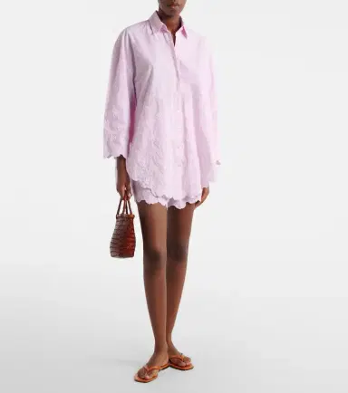 Juliet Dunn Embroidered cotton poplin shorts | Thumbnail 3 Juliet Dunn Embroidered cotton poplin shorts | Thumbnail 3