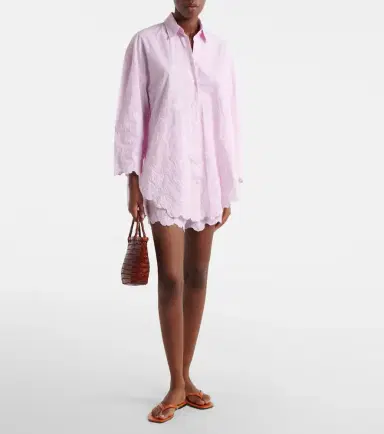 Juliet Dunn Embroidered cotton poplin shirt | Thumbnail 4 Juliet Dunn Embroidered cotton poplin shirt | Thumbnail 4