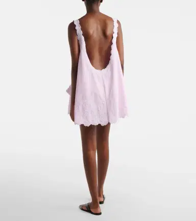 Juliet Dunn Embroidered cotton poplin minidress | Thumbnail 5 Juliet Dunn Embroidered cotton poplin minidress | Thumbnail 5